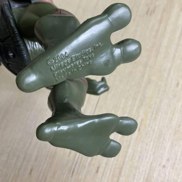 2004 MIRAGE STUDIO PLAYMATES TOYS NINJA TURTLE LEONARDO 8” Clip - Picture 4 of 4